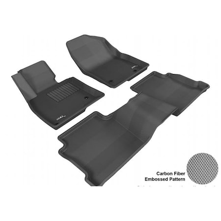 3D Maxpider 3D MAXpider L1MZ04001509 MAZDA MAZDA6 2014 KAGU BLACK R1 R2 Floor Mat L1MZ04001509